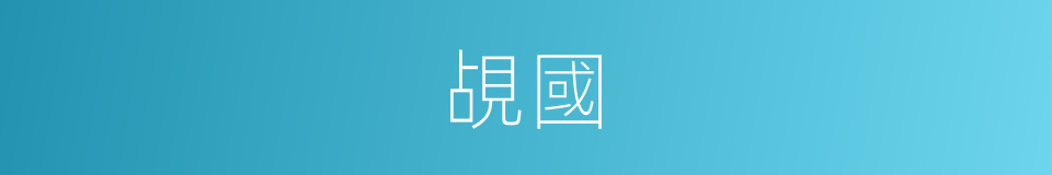 覘國的意思