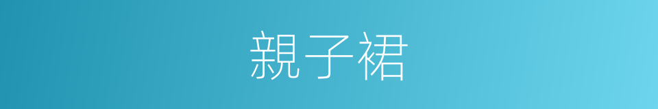 親子裙的同義詞