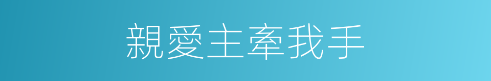 親愛主牽我手的同義詞