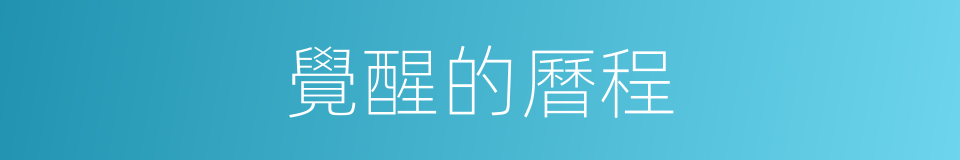 覺醒的曆程的同義詞