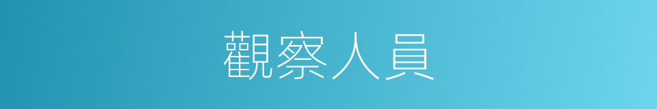 觀察人員的同義詞