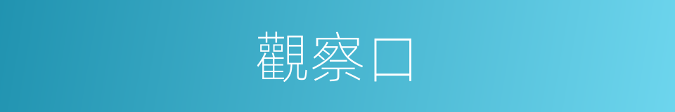 觀察口的同義詞
