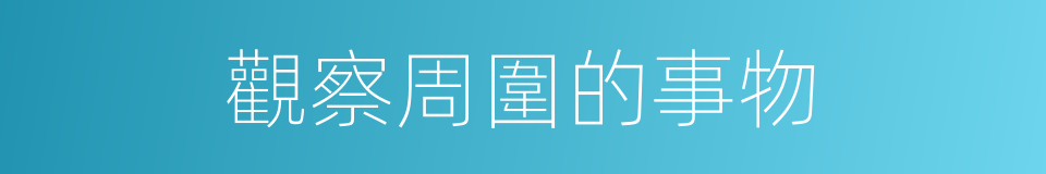 觀察周圍的事物的同義詞