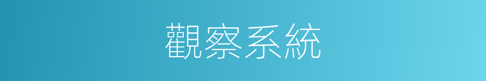 觀察系統的同義詞