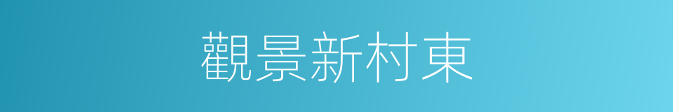 觀景新村東的同義詞