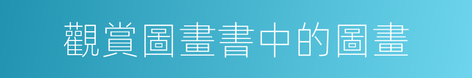 觀賞圖畫書中的圖畫的同義詞