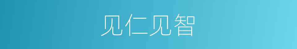 见仁见智的意思