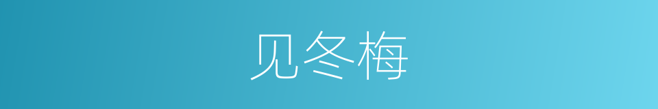 见冬梅的同义词