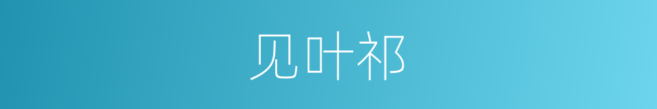 见叶祁的同义词