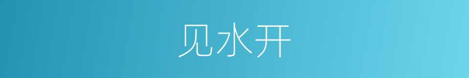 见水开的同义词