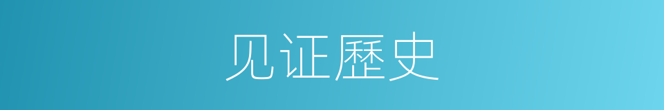 见证歷史的同義詞