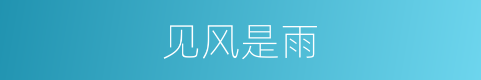 见风是雨的意思