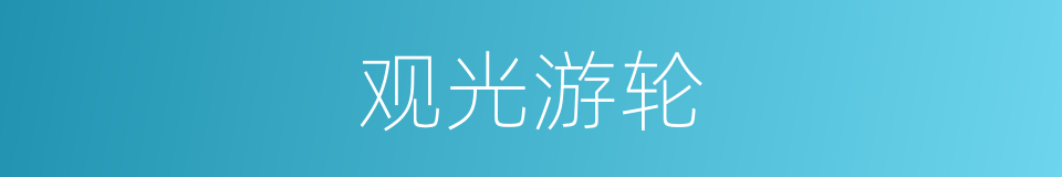 观光游轮的同义词