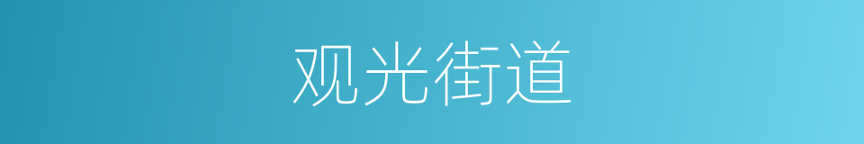 观光街道的同义词