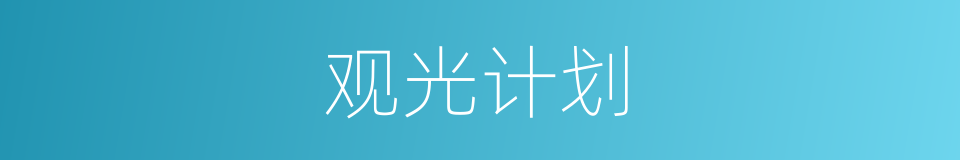 观光计划的同义词