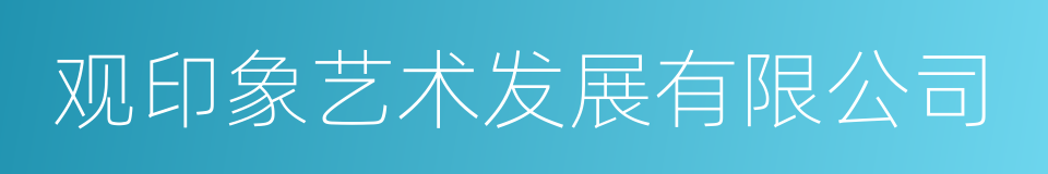 观印象艺术发展有限公司的同义词