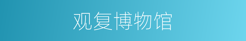 观复博物馆的同义词