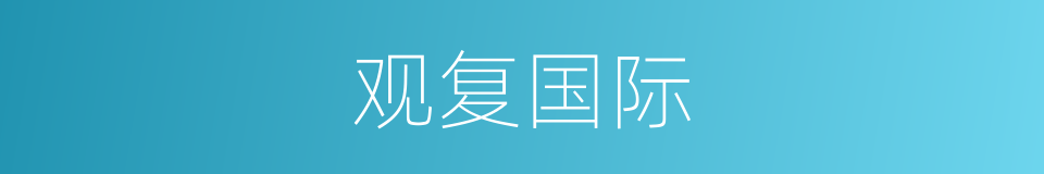 观复国际的同义词