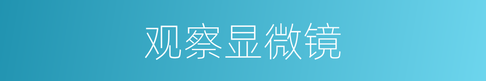 观察显微镜的同义词