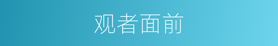 观者面前的同义词