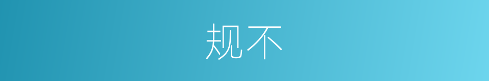 规不的同义词