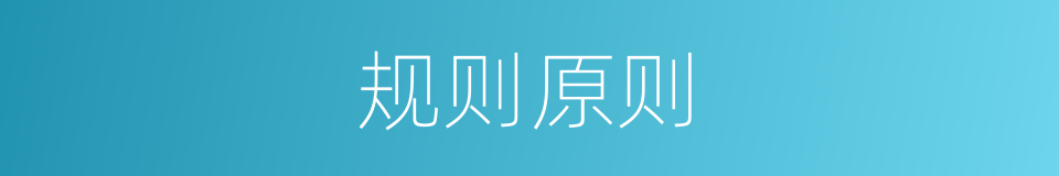 规则原则的同义词