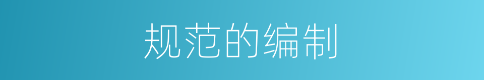 规范的编制的同义词