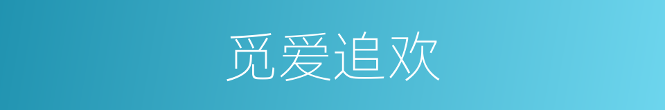 觅爱追欢的意思