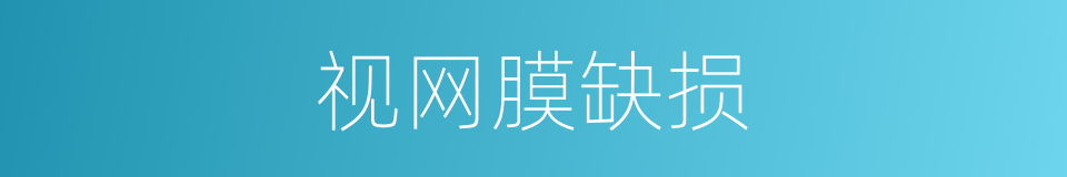 视网膜缺损的同义词
