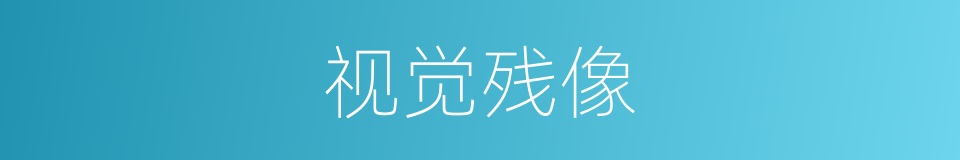 视觉残像的同义词