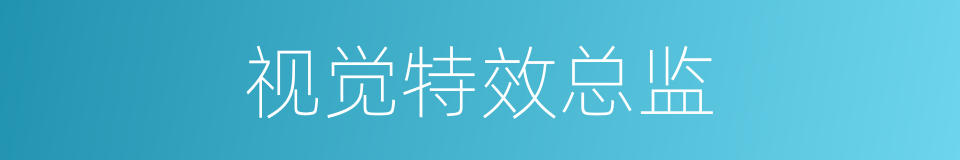 视觉特效总监的同义词