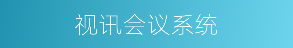 视讯会议系统的同义词