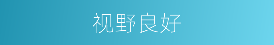 视野良好的同义词