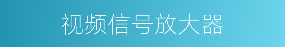 视频信号放大器的同义词