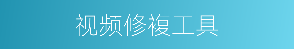 视频修複工具的同义词