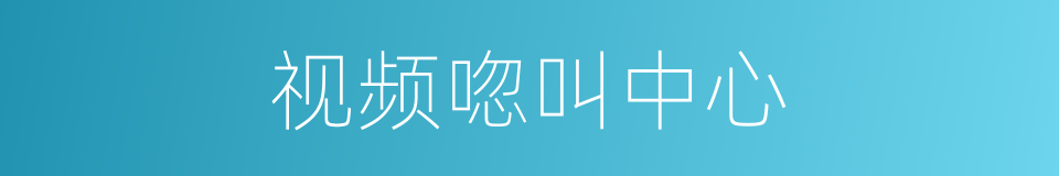 视频唿叫中心的同義詞