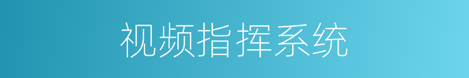 视频指挥系统的同义词