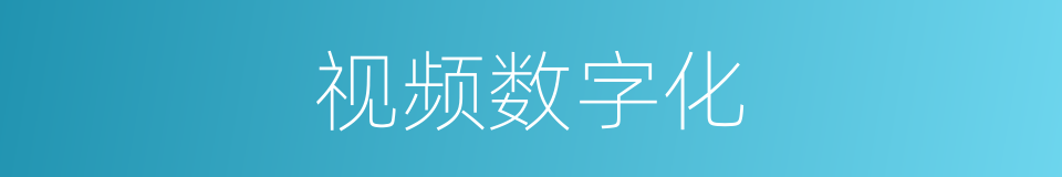 视频数字化的同义词