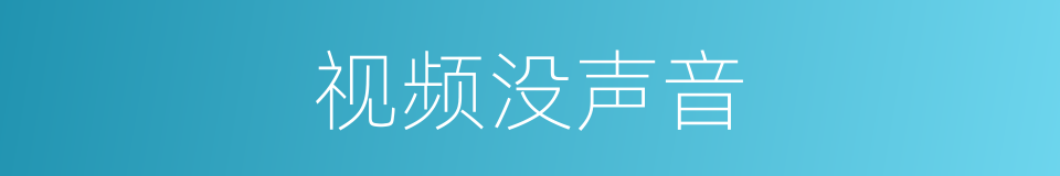 视频没声音的同义词