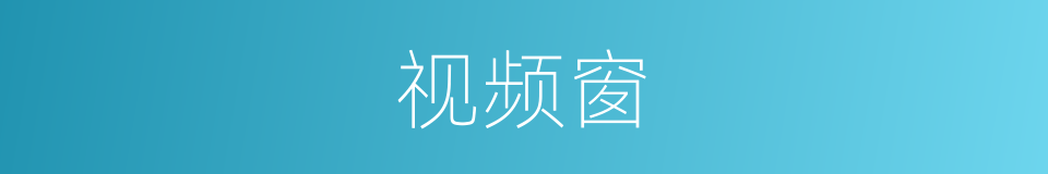 视频窗的同义词