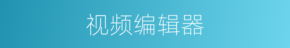 视频编辑器的同义词