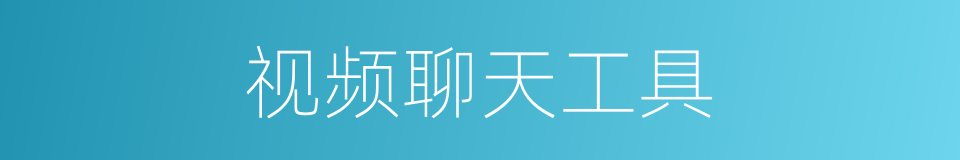 视频聊天工具的同义词