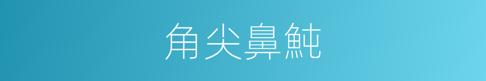 角尖鼻魨的同義詞