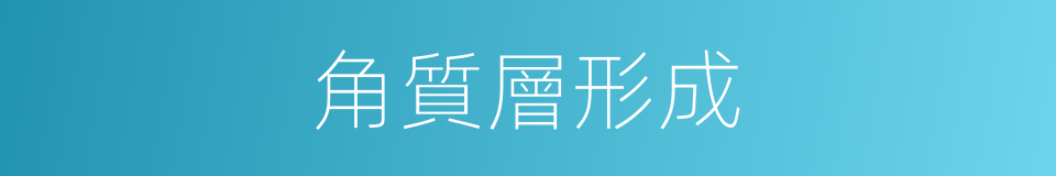 角質層形成的同義詞