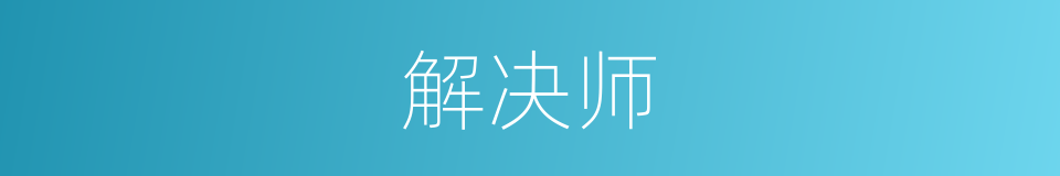 解决师的同义词