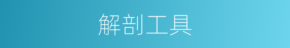 解剖工具的同义词