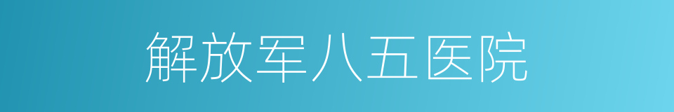 解放军八五医院的同义词