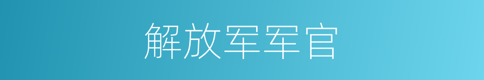 解放军军官的同义词