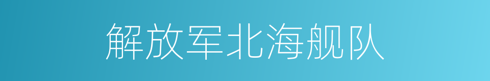 解放军北海舰队的同义词