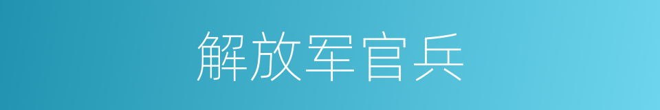 解放军官兵的同义词